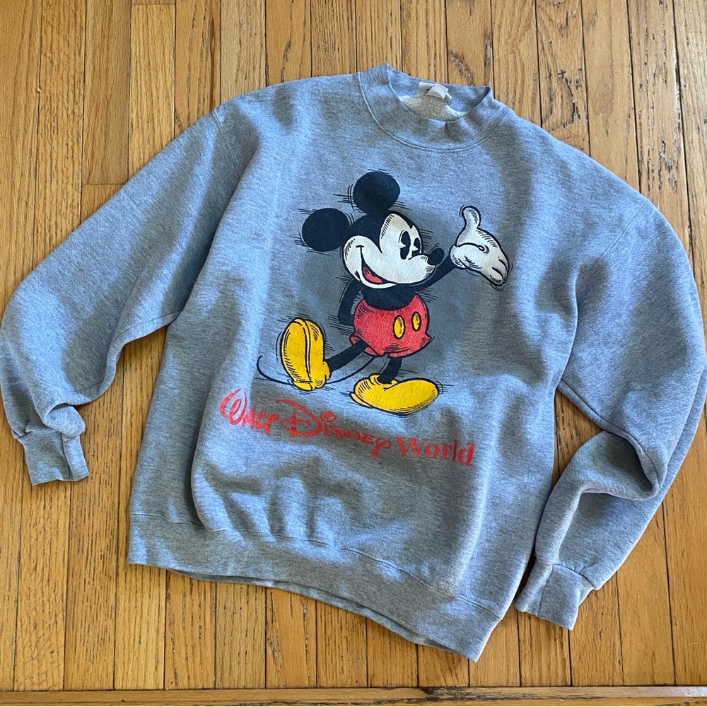 Disney Gray Mickey Mouse Sweater